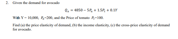 Solved Could someone answer 2a,2b,2c with all the steps | Chegg.com