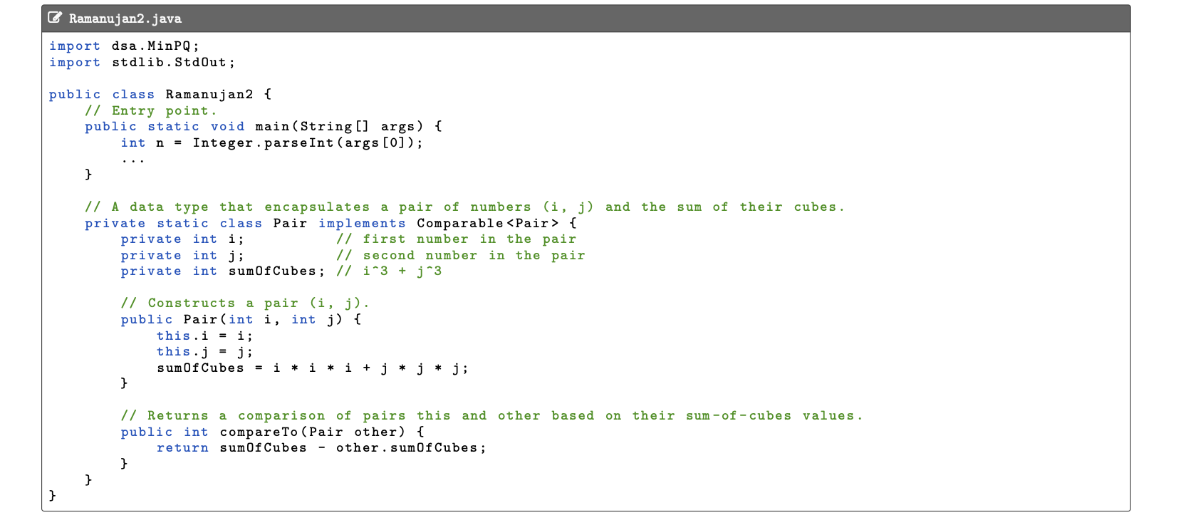 Exercise 3. (Ramanujan's Taxi Redux) Write a program | Chegg.com