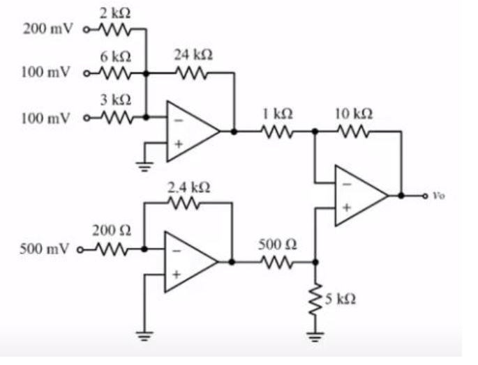 Solved 4-) Find the voltage value taken from the output in | Chegg.com