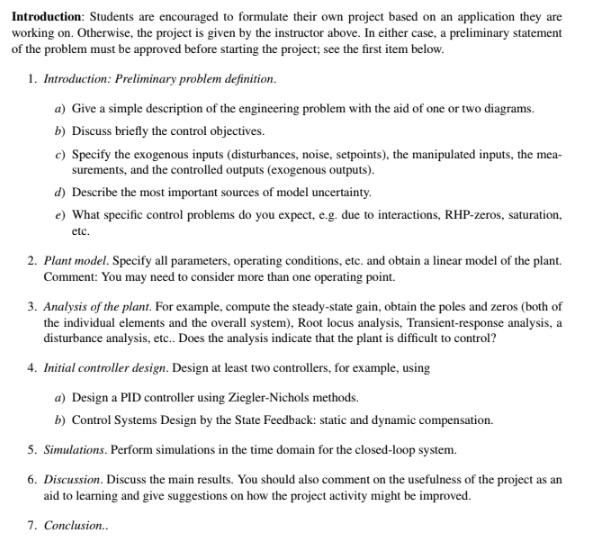Introduction: Students are encouraged to formulate | Chegg.com