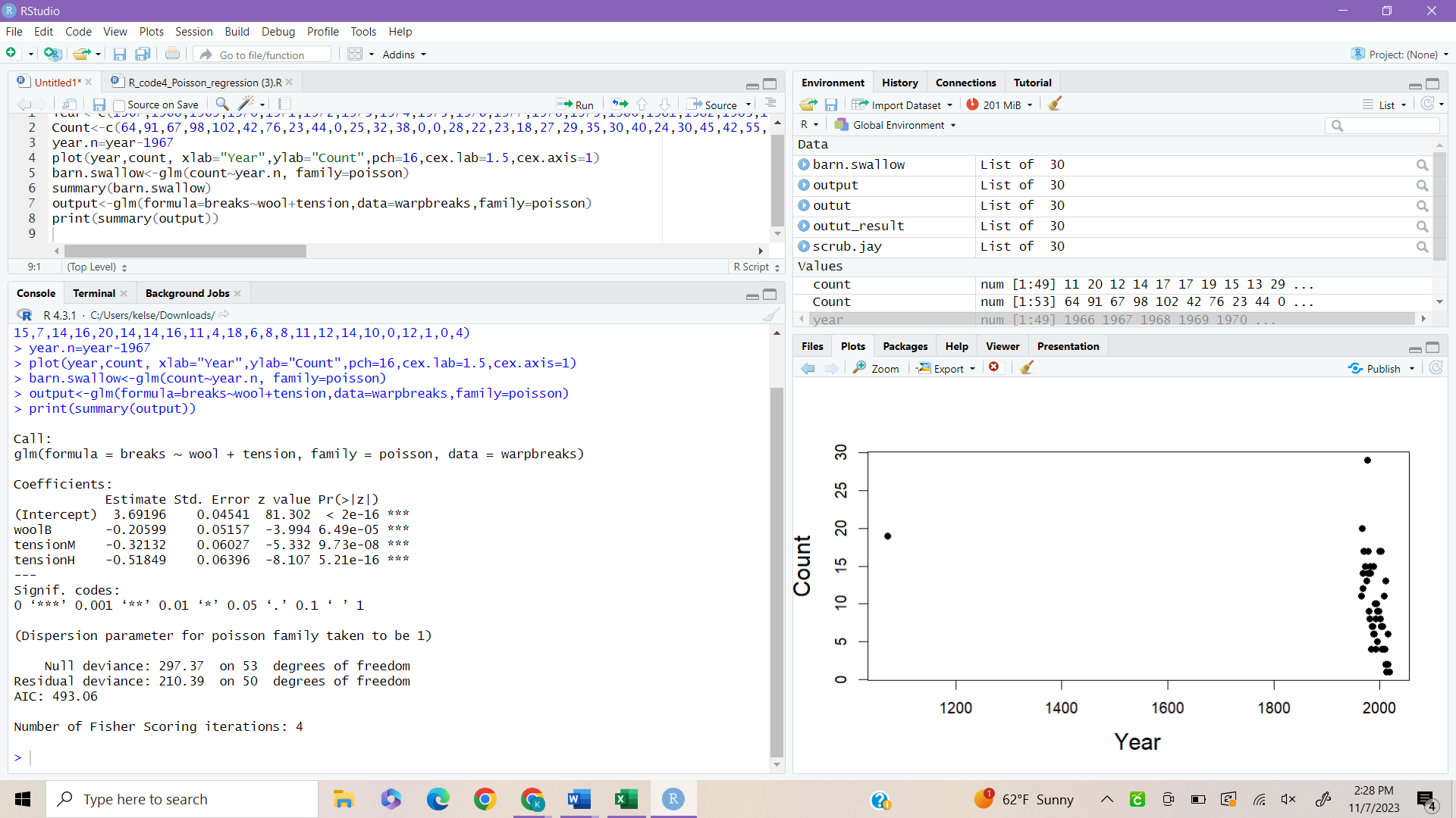 Solved How to interpret this data into log(y)=b0+b1x? and is | Chegg.com
