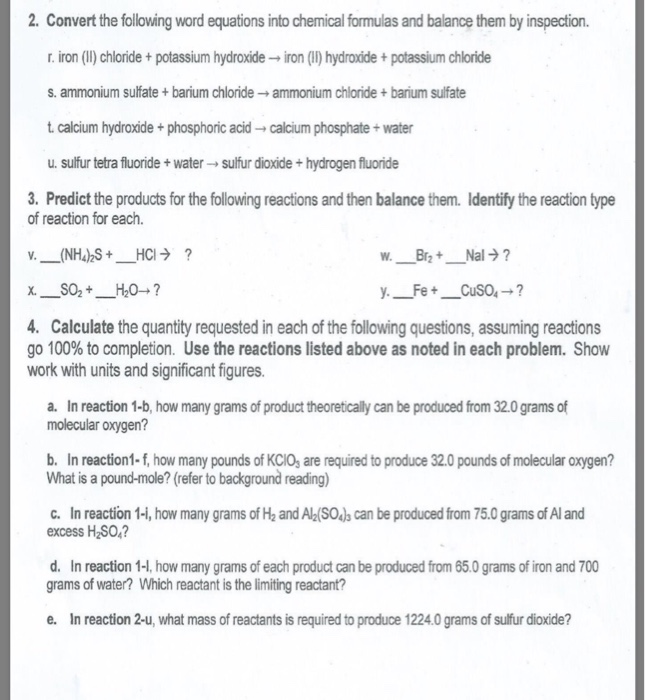calculator balancing chemical equations