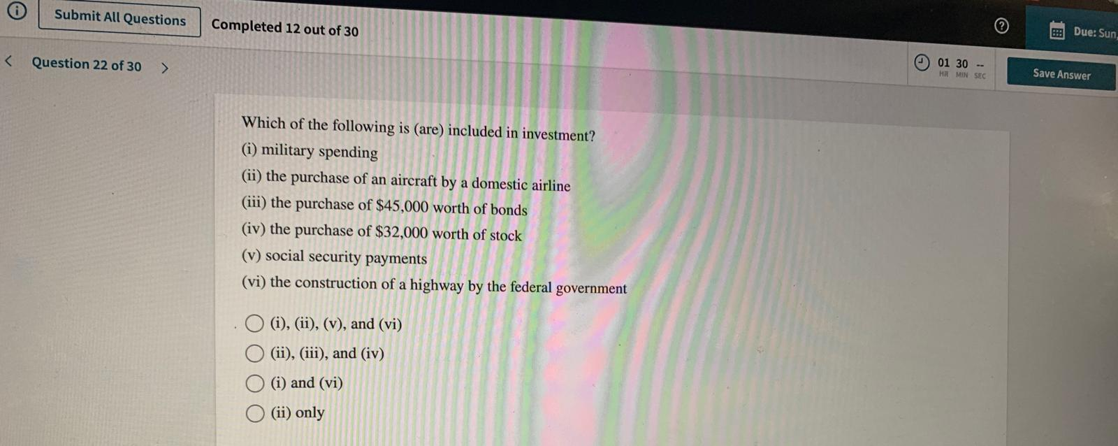 Submit All Questions Completed 12 Out Of 30 Due Sun Chegg Com