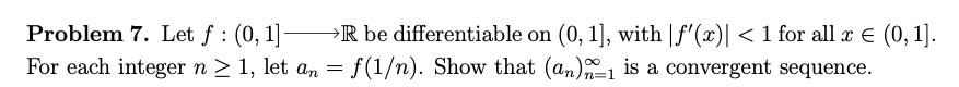 Solved Problem 7 Let F 0 1] R Be Differentiable On 0 1]