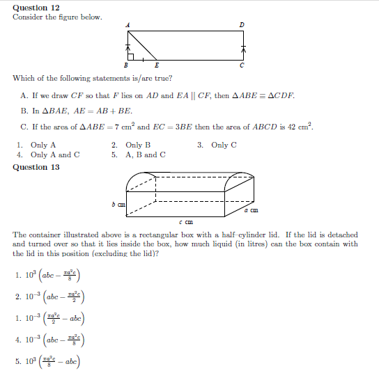 Solved Question 8 Which Of The Following Statements Is Ar