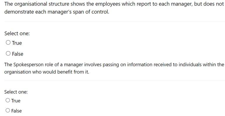 Solved The Organisational Structure Shows The Employees | Chegg.com