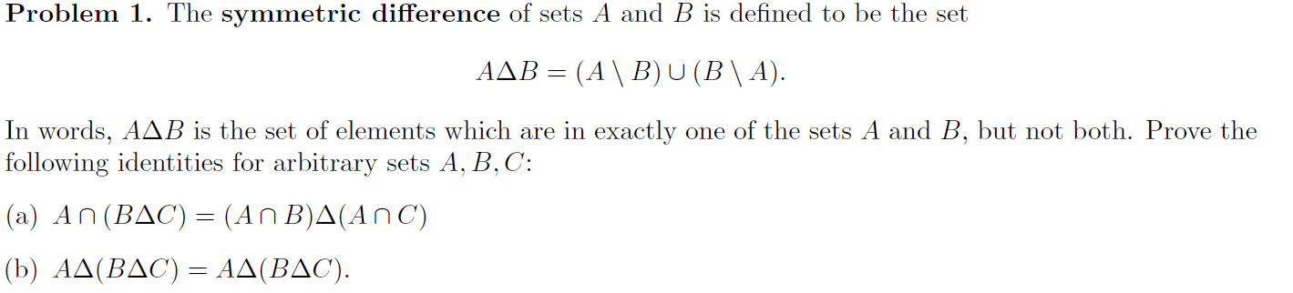 Solved B Should Be: (A Delta B) Delta C=A Delta (B Delta C). | Chegg.com