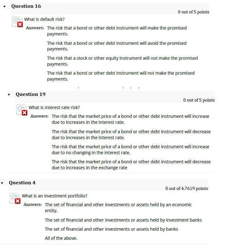 Solved What is default risk? Answers: The risk that a bond | Chegg.com