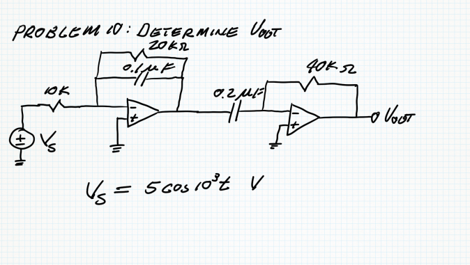 Solved PROBLEM ∠O : DETERMINEE VOST V5=5cos103t V | Chegg.com