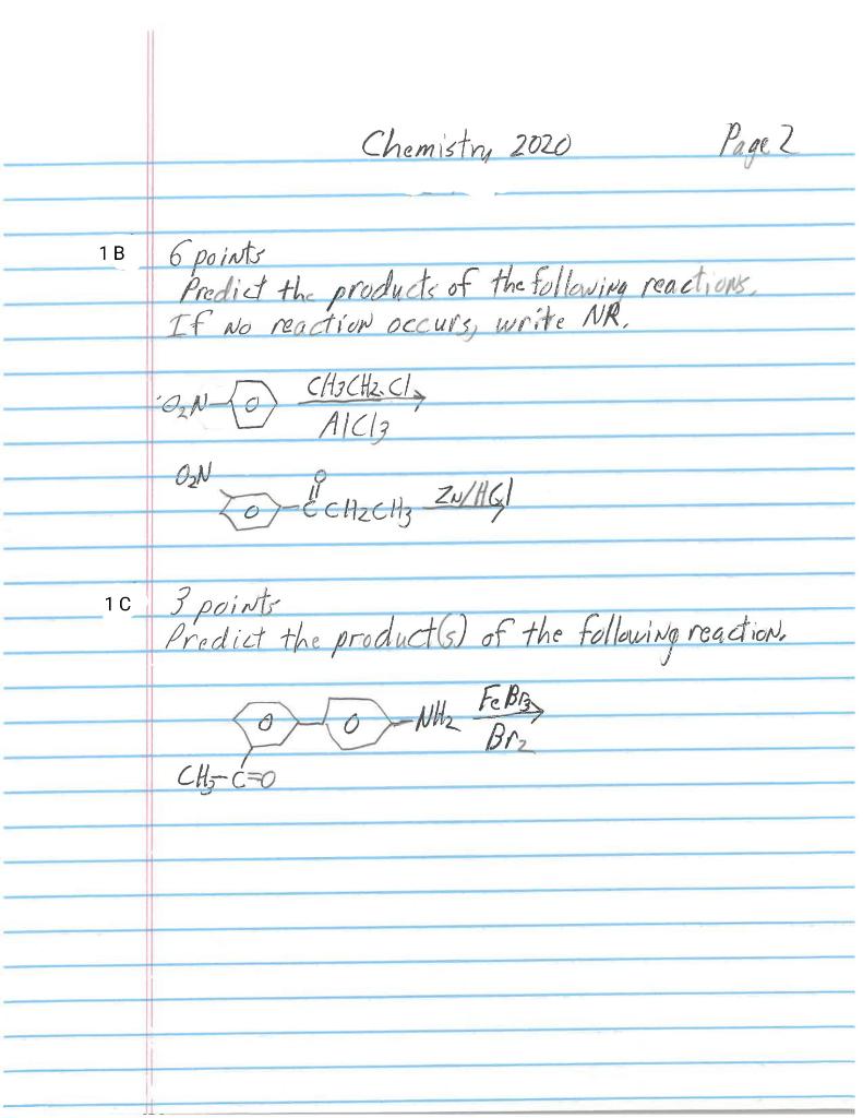 Solved Chemistru 2020 Name Chapter 17 ( 40 points) 1A 3 | Chegg.com