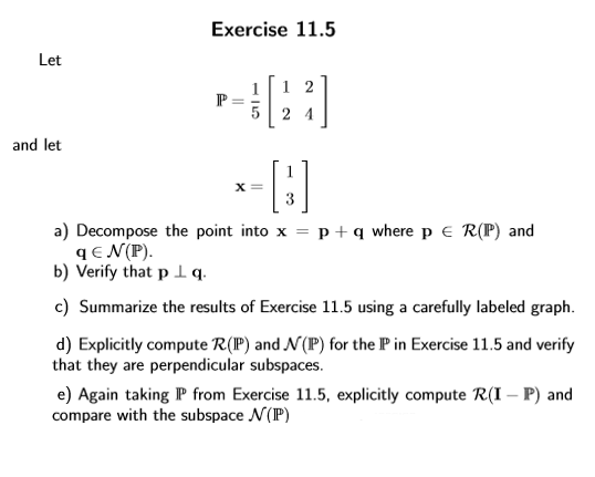 Solved Exercise 11 5 Let P 1 5 1 2 2 4 And Let Chegg Com