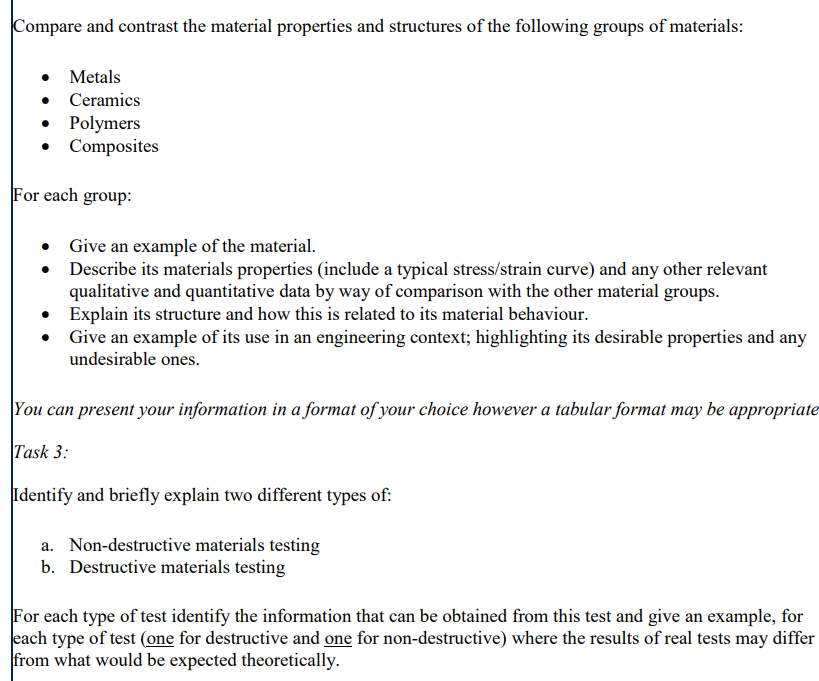 Solved I need help with the last point from task 2 and 3 | Chegg.com