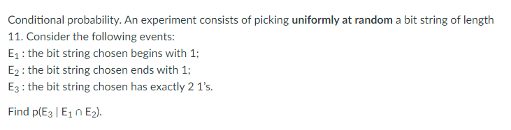 Solved Conditional probability. An experiment consists of | Chegg.com