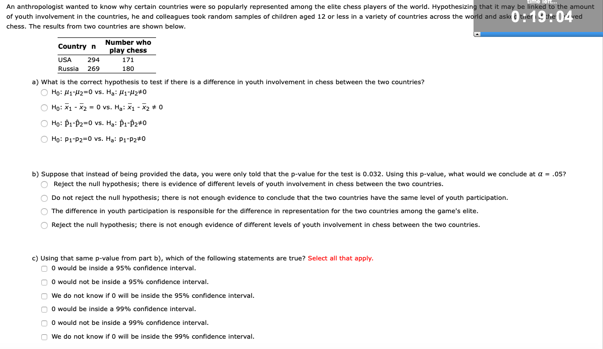 Solved An anthropologist wanted to know why certain