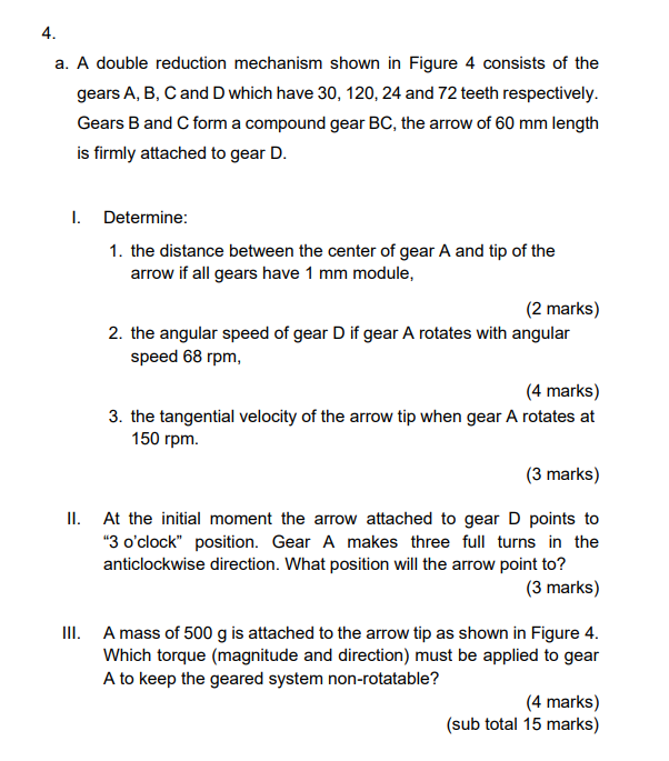 Solved In the figure below, gears B and C are a compound