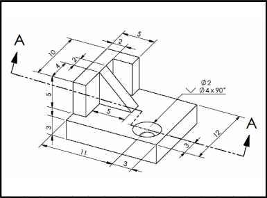 Solved A 10 02 4 x 90 A 11 3 Draw the top view, and draw | Chegg.com