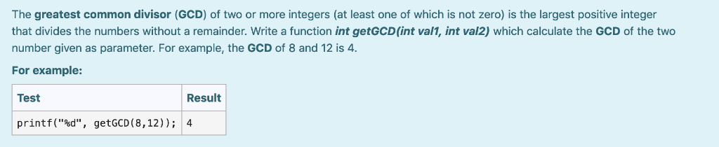 Solved The greatest common divisor (GCD) of two or more | Chegg.com