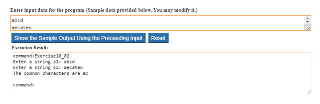 Solved Program 19-C++-Code Blocks (Common characters) | Chegg.com