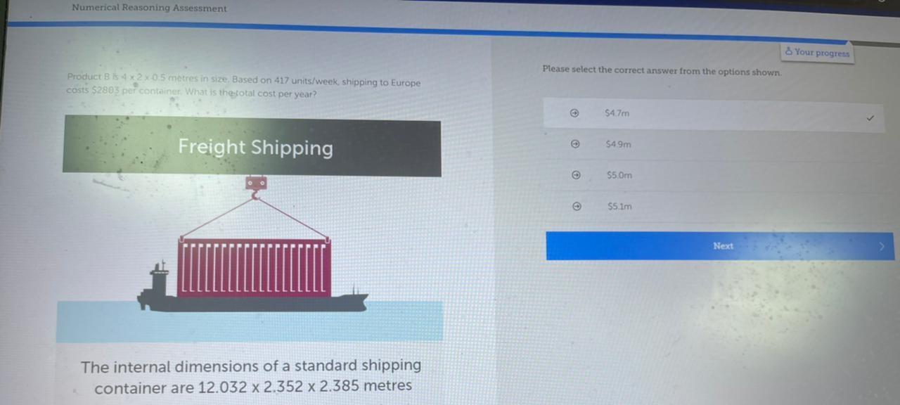 Solved Numerical Reasoning Assessment Your Progress Please Chegg