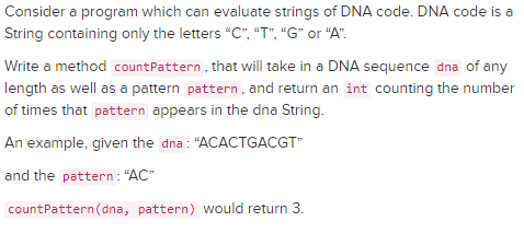Solved Consider a program which can evaluate strings of DNA | Chegg.com