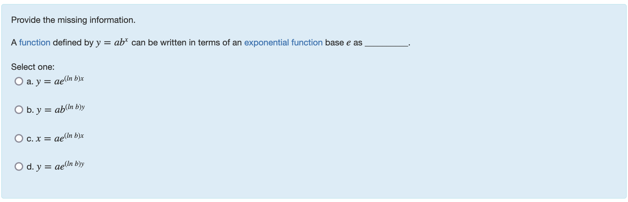 Solved Provide the missing information. A function defined | Chegg.com