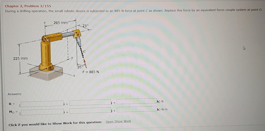 Solved Chapter 2, Problem 2/155 During a drilling operation, | Chegg.com