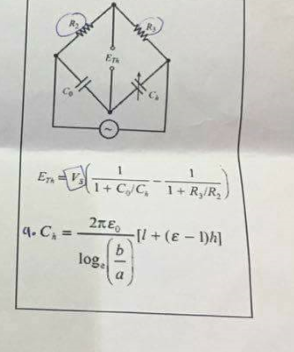 Solved 11) The capacitance level transducer is to be used to | Chegg.com