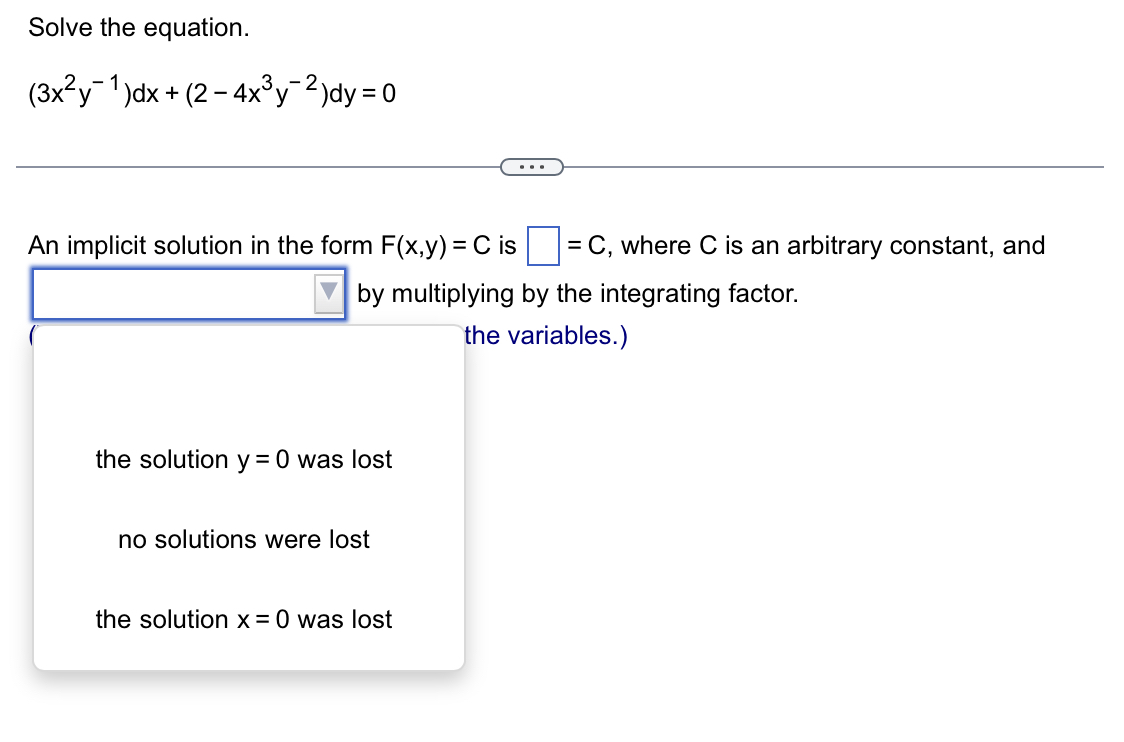 solved-solve-the-equation-3x2y-1-dx-2-4x3y-2-dy-0-an-chegg