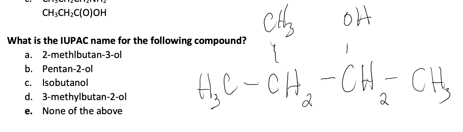 Solved Ch3ch2c O Oh Oh U What Is The Iupac Name For The F Chegg Com