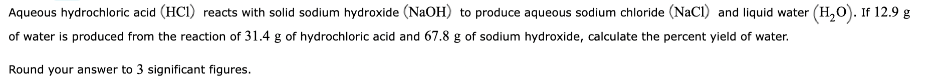 Solved Aqueous Hydrochloric Acid Mathrm Hcl R