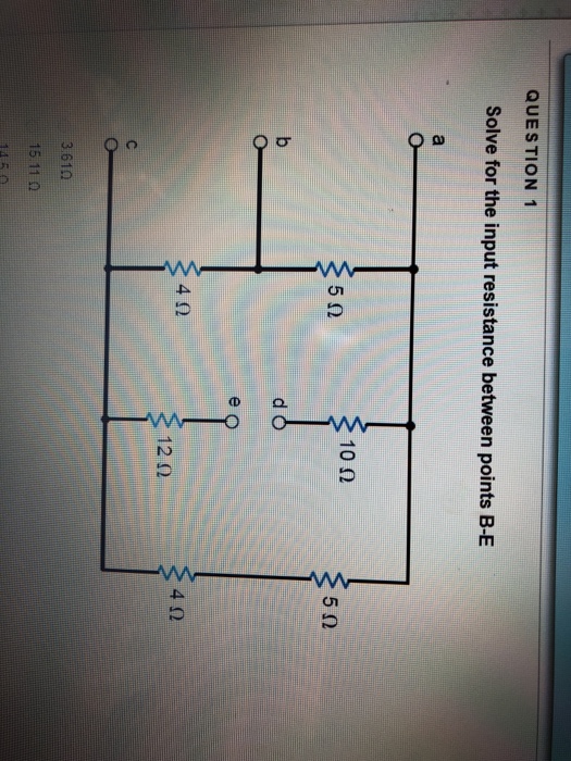 Solved QUESTION 1 Solve for the input resistance between | Chegg.com