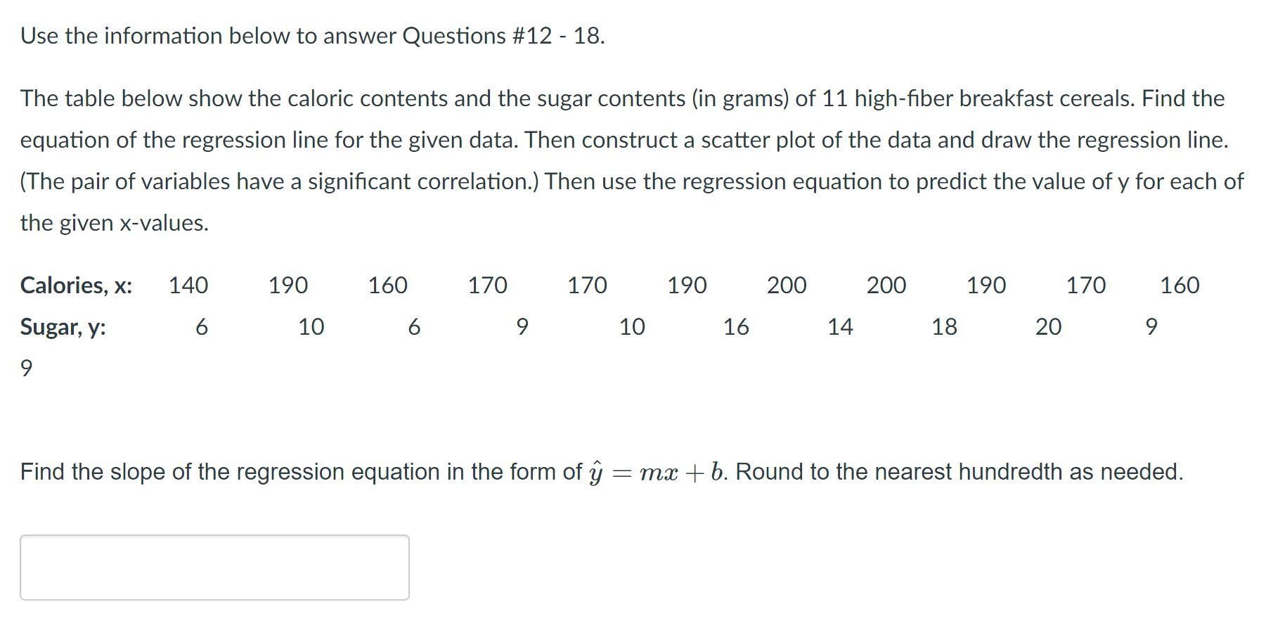 Solved Use the information below to answer Questions #12 - | Chegg.com