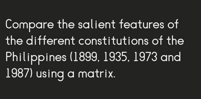 Solved Compare the salient features of the different | Chegg.com