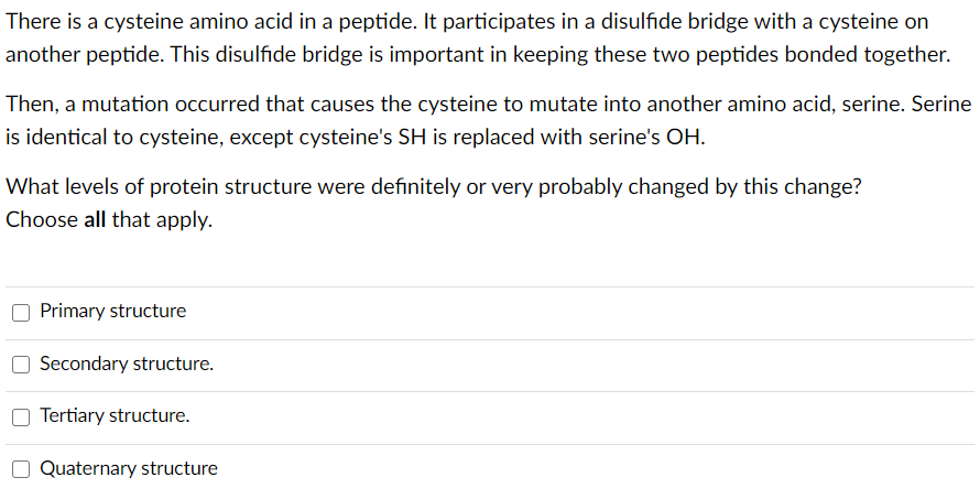 Solved There is a cysteine amino acid in a peptide. It | Chegg.com