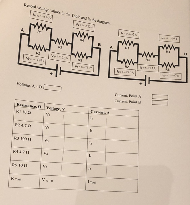 Solved Record voltage values in the Table and in the