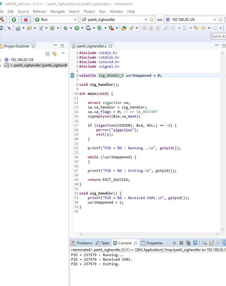 Solved Here is a interrupt signal handler project by C. | Chegg.com