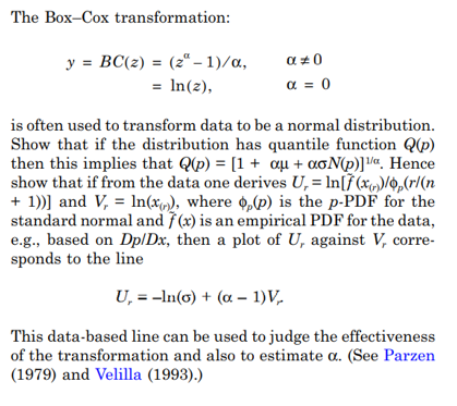 Solved The Box-Cox transformation: | Chegg.com