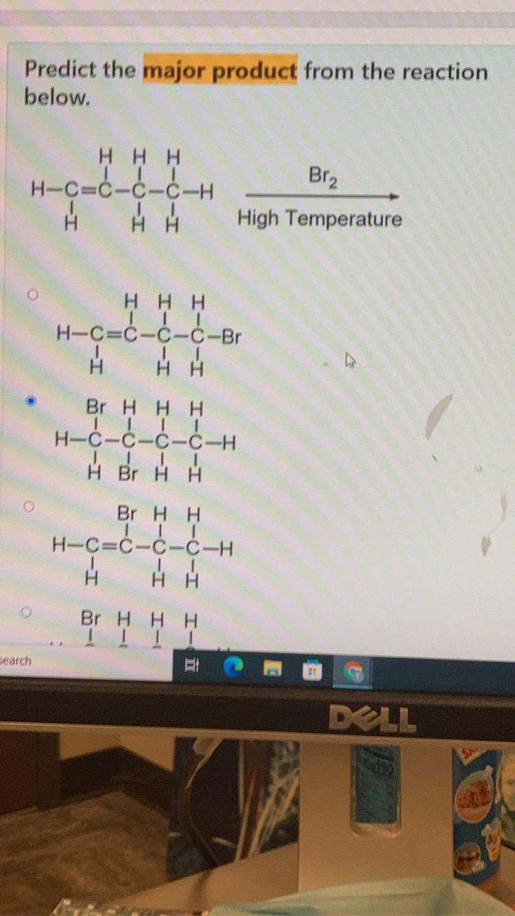 Solved Predict The Major Product From The Reaction Below. | Chegg.com