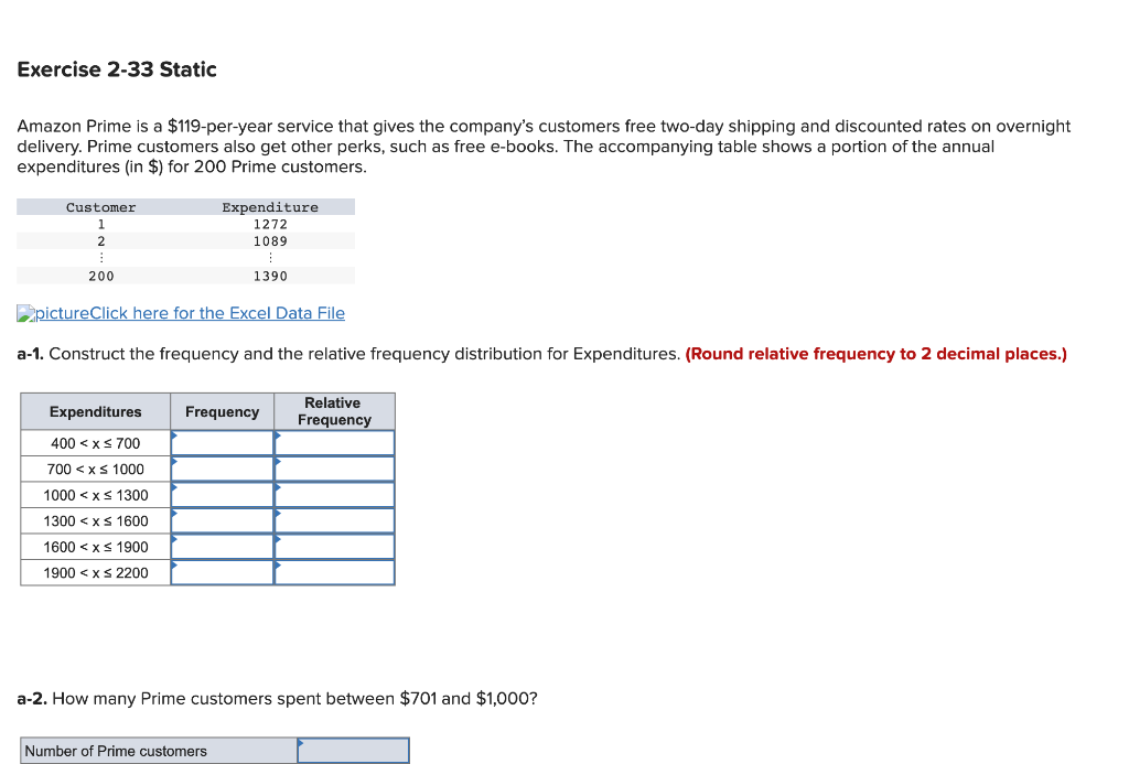 Solved Exercise 2-33 Static  Prime is a $119-per-year