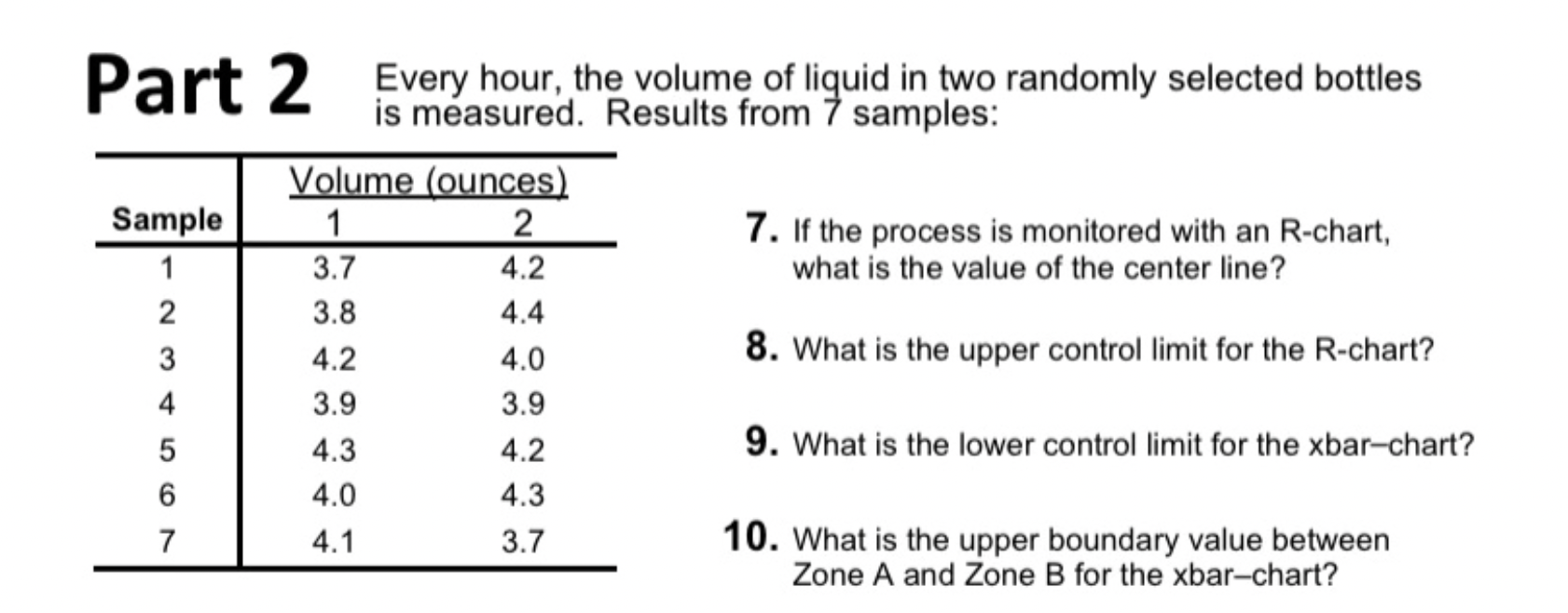 Solved Part 2 Every hour, the volume of liquid in two