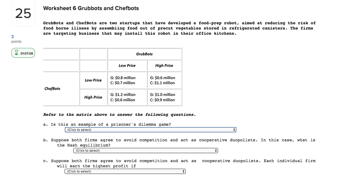 Solved Worksheet 6 Grubbots And Chefbots Grubbots And Che Chegg Com Solved Worksheet 6 Grubbots And Chefbots Grubbots And Che Chegg Com