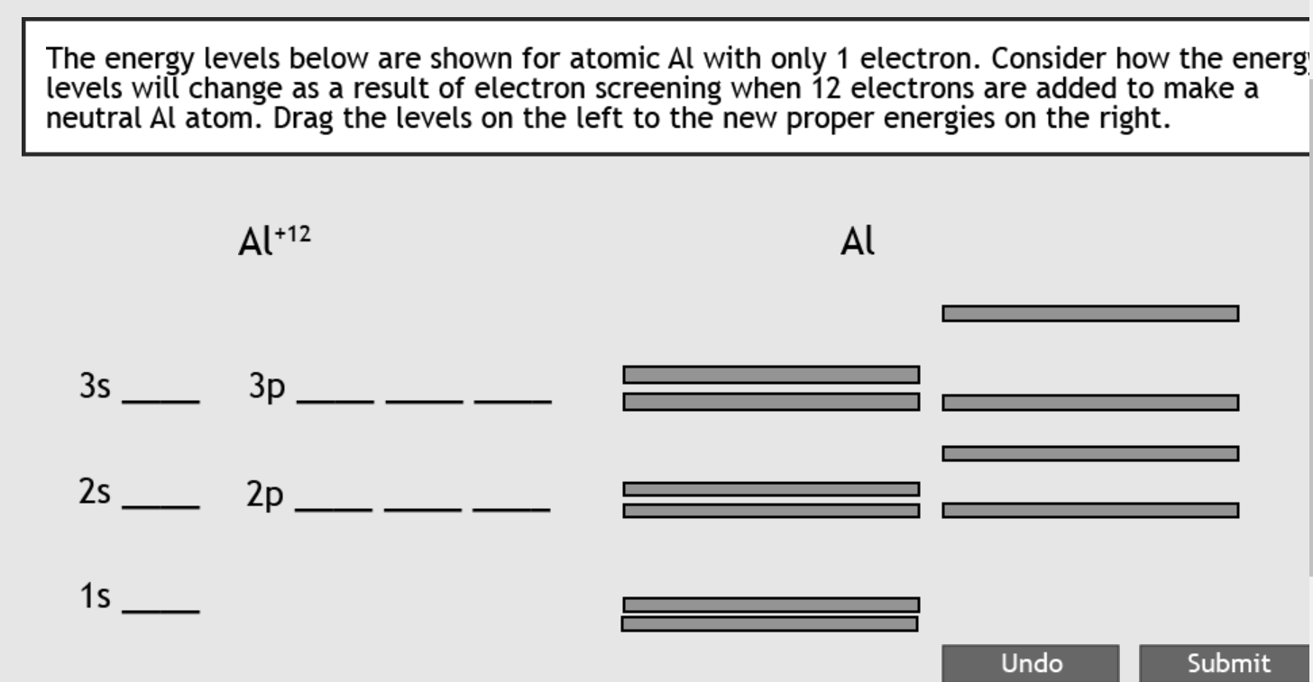 Solved The energy levels below are shown for atomic Al with | Chegg.com