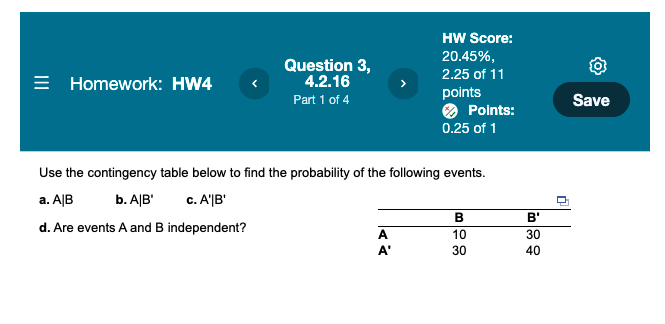 Solved Use The Contingency Table Below To Find The | Chegg.com