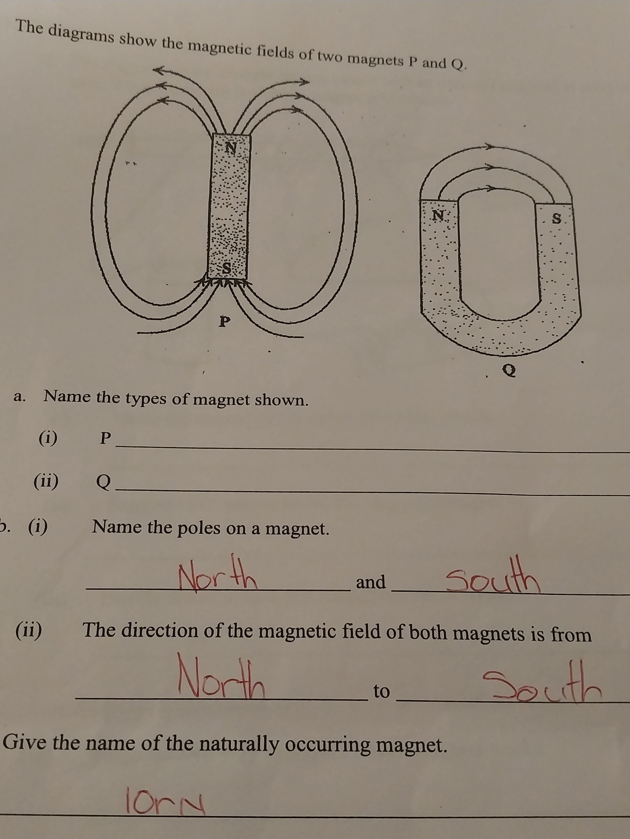 Solved The diagrams show the magnetic fields of twn mannets | Chegg.com