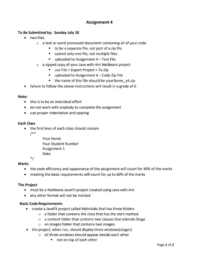 Assignment 4 To Be Submitted by: Sunday July 18 • two | Chegg.com