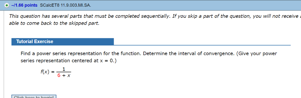 Solved +-11.66 points SCalcET8 11.9.003.MI.SA This question | Chegg.com