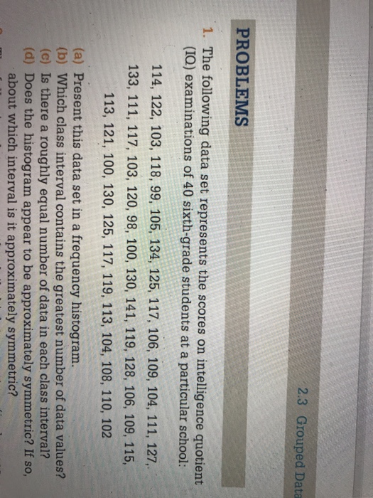 Solved The following data set represents the scores on | Chegg.com