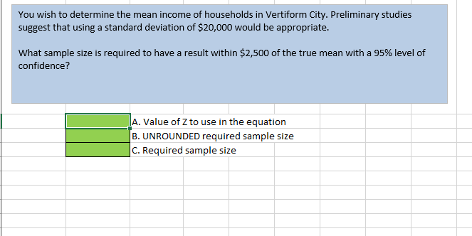 Solved You wish to determine the mean income of households | Chegg.com