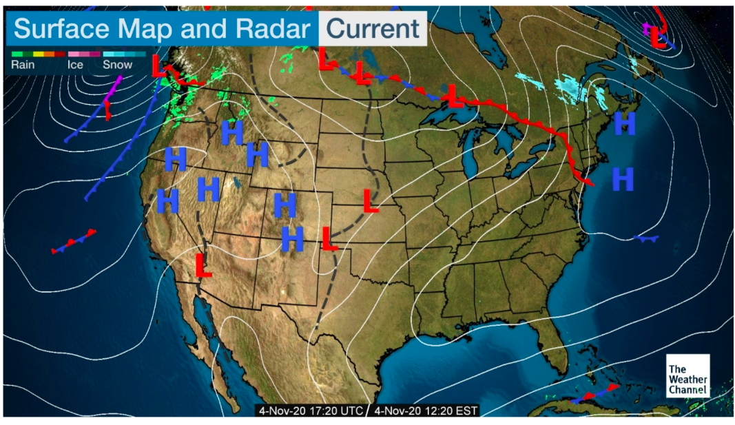 weather fronts map