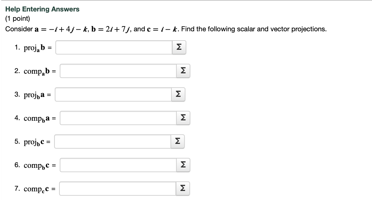 Solved Help Entering Answers (1 point) Consider | Chegg.com